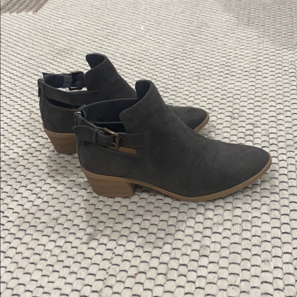Grey ankle booties